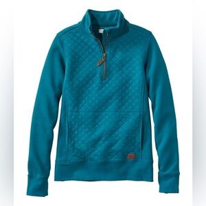 L.L. Bean Quarter Zip-Up Sweater - Deep Teal
